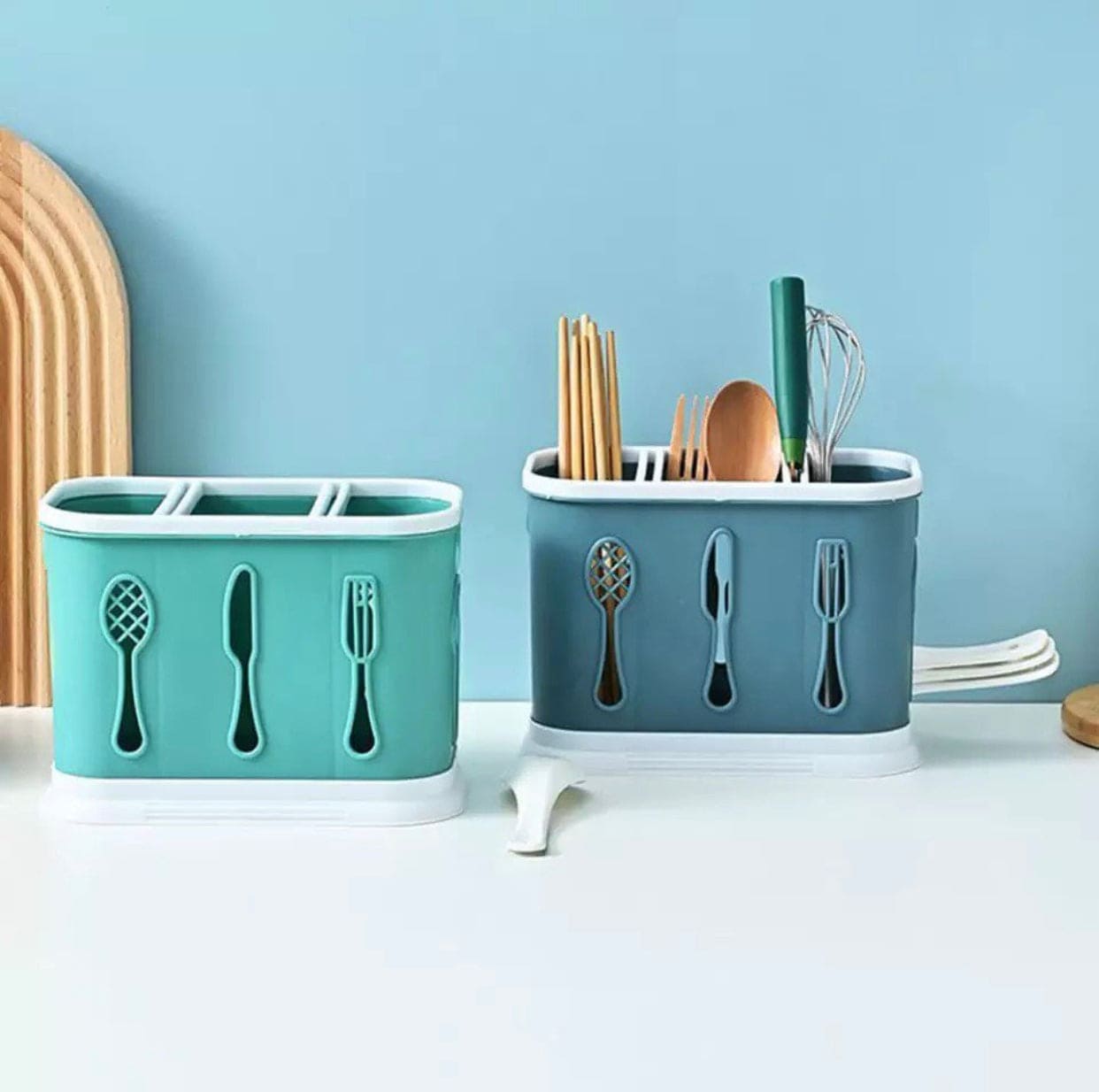 3 Compartment Large Capacity Lightweight Spoon And Chopsticks Holder, Multifunction Ventilation Safe Tableware Spoons Storage Holder, Plastic Chopsticks Cage Rack For Countertop 3 Compartment Large Capacity Lightweight Spoon And Chopsticks Holder, Multifunction Ventilation Safe Tableware Spoons Storage Holder, Plastic Chopsticks Cage Rack For Countertop